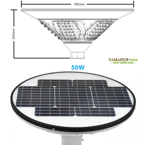 Đèn năng lượng mặt trời sân vườn Yamafuji Solar ISGL02-D50W cao cấp