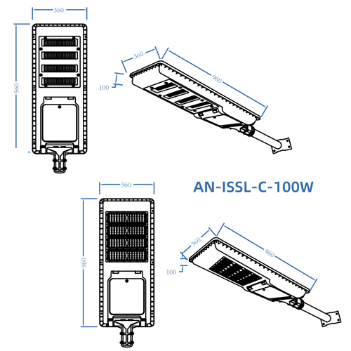 Đèn năng lượng mặt trời Yamafuji Solar ISSL-C-100W Đèn năng lượng mặt trời Yamafuji Solar ISSL-C-100W