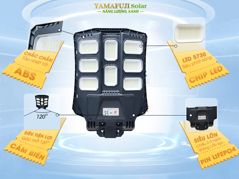 chức năng đèn năng lượng mặt trời Yamafuji Solar ISGL08A-300W