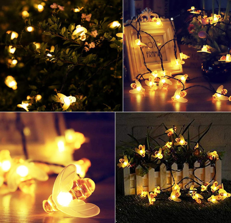 đèn dây năng lượng mặt trời hình con ong đèn dây năng lượng mặt trời hình con ong