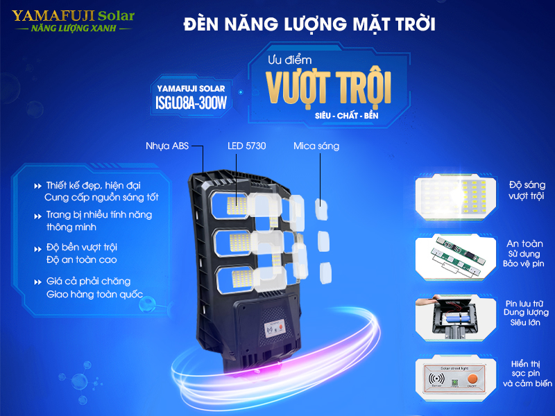đèn năng lượng mặt trời Yamafuji Solar ISGL08A-300W