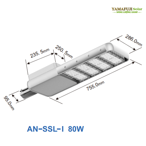 kích thước của đèn năng lượng mặt trời YamafujiSolar SSL-I 80W